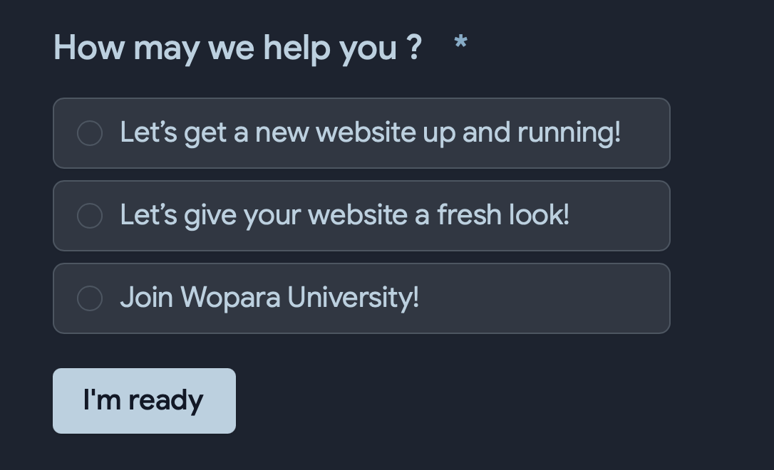 Step 1 – select the 3rd option